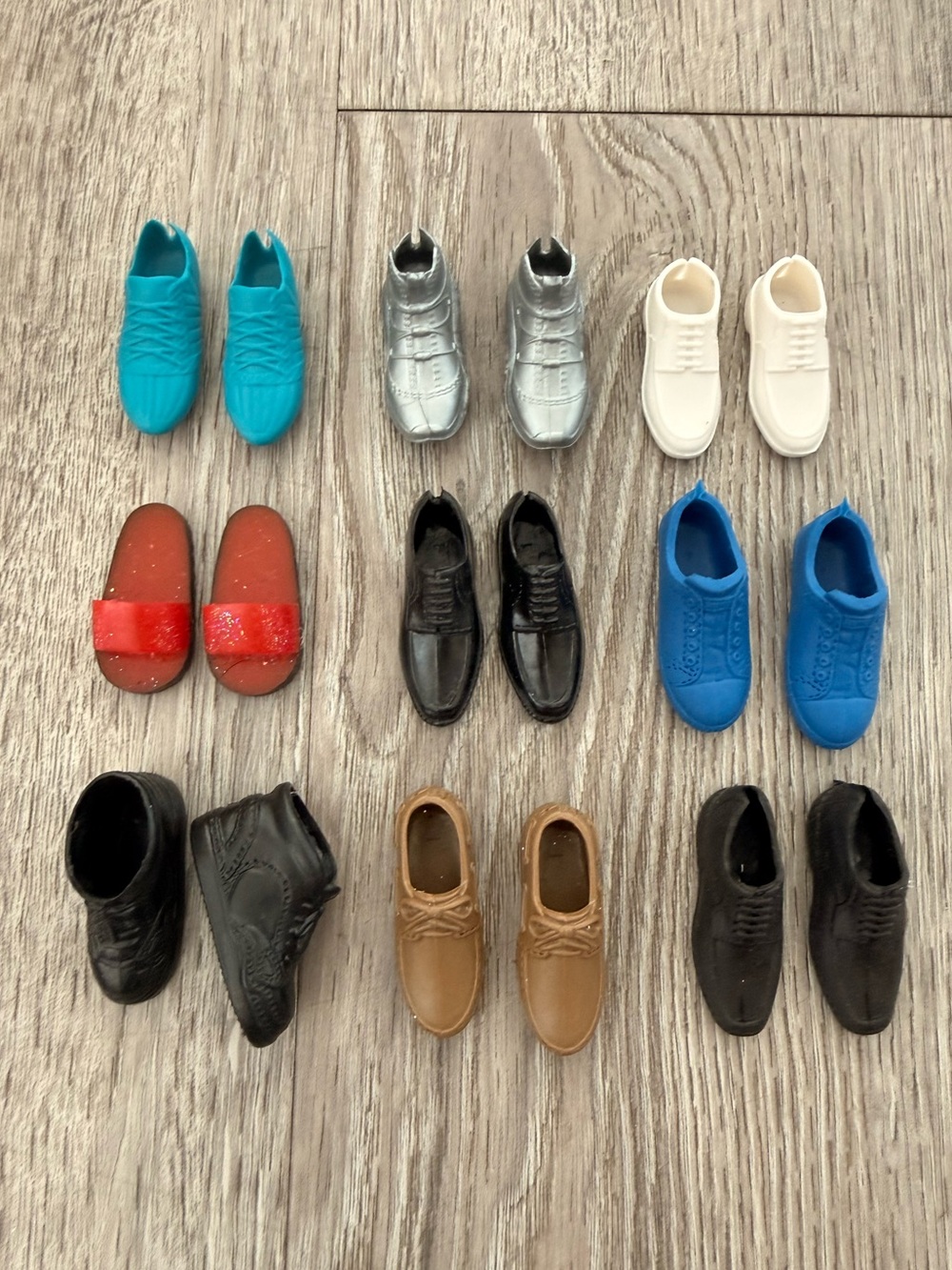 9 Pairs Mattel Ken Doll Boots And Shoes